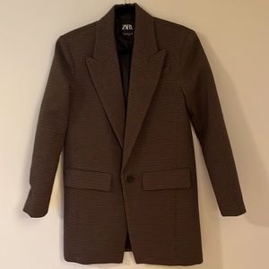 zara plaid blazer